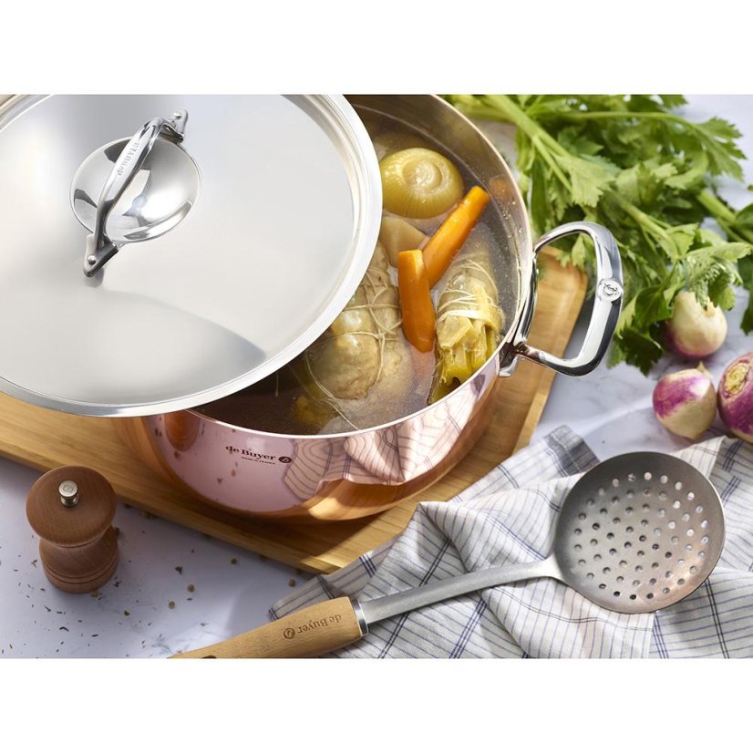 Főzőedény fedéllel, magas, de Buyer Prima Matera 6244.20, 20 cm