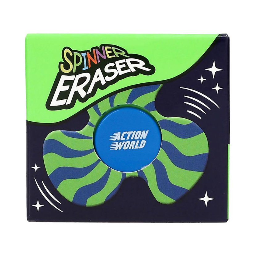 Adventure World twist-top eraser, green-blue