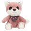 Snukis Foxie Plush Fox – 18 cm, pink and white