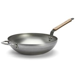 WOK pánev de Buyer Mineral B Bois 5717.32, 32 cm