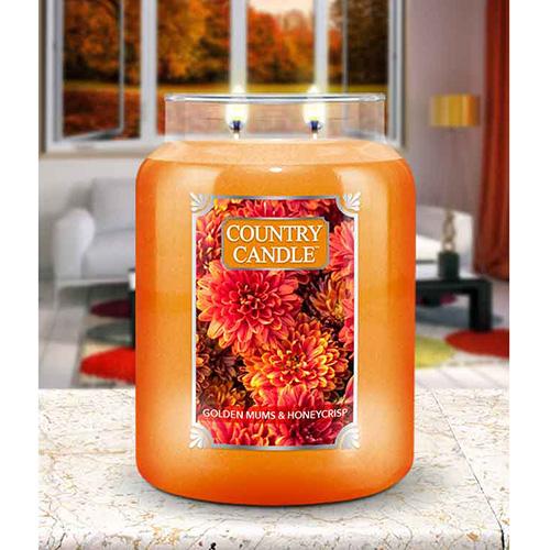 Svíčka Country Candle velká, Golden Mums & Honeycrisp