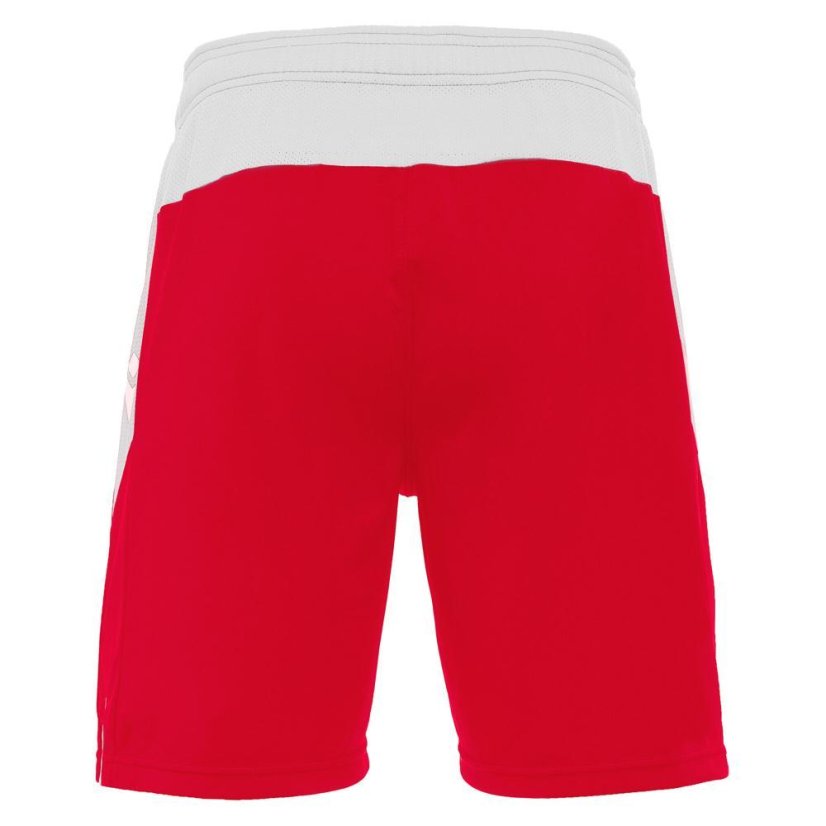 Fußballshorts Macron Tempel - Farbe: Rot/Weiß, Größe: M