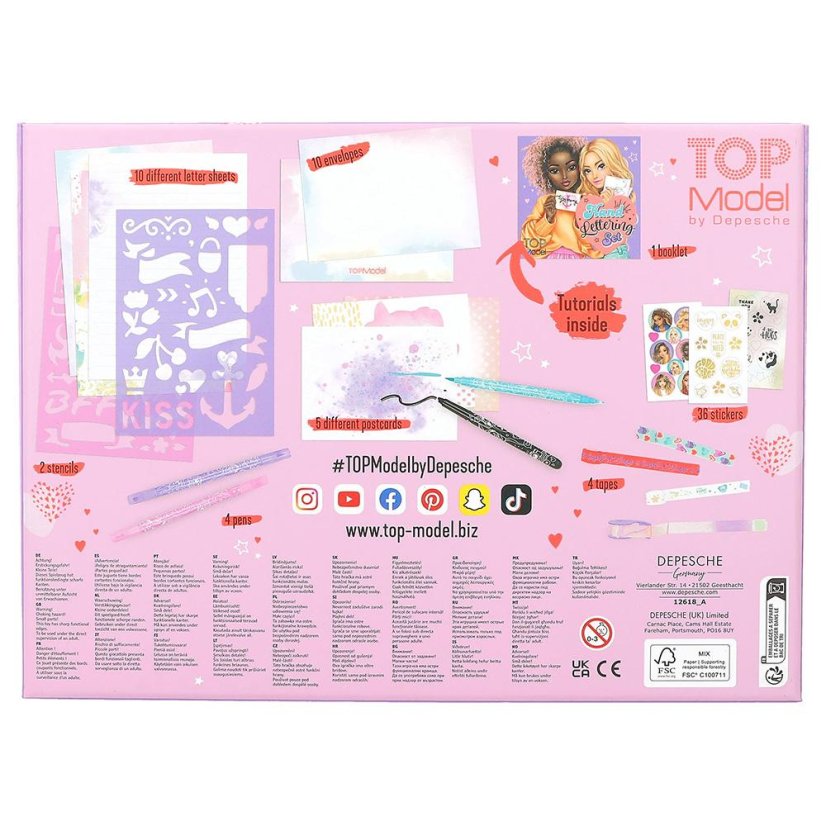 Briefpapier-Set Top Model Chery Kiss, Malia und Christy