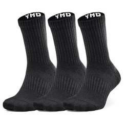 UA Youth Core Crew 3pk-BLK