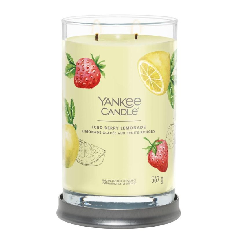 Yankee candle Signature Tumbler Large Candle, Iced Berry Lemonade