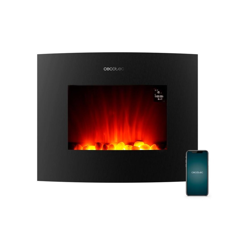 Elektrický krb Cecotec ReadyWarm 2650 Curved Flames Connected 5814 černý
