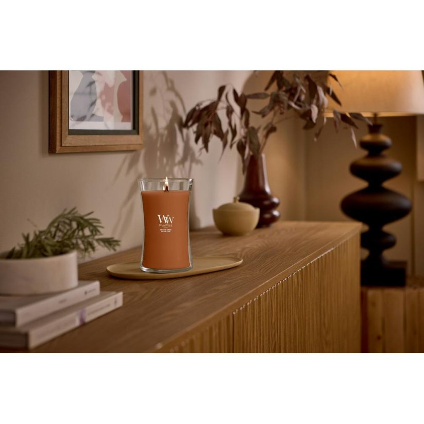 WoodWick nagy gyertya, Saffron Smoke