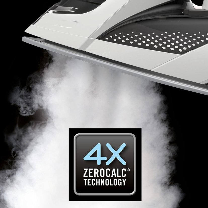 Imetec Z3 3700 ZEROCALC 9013 steam iron, white and black