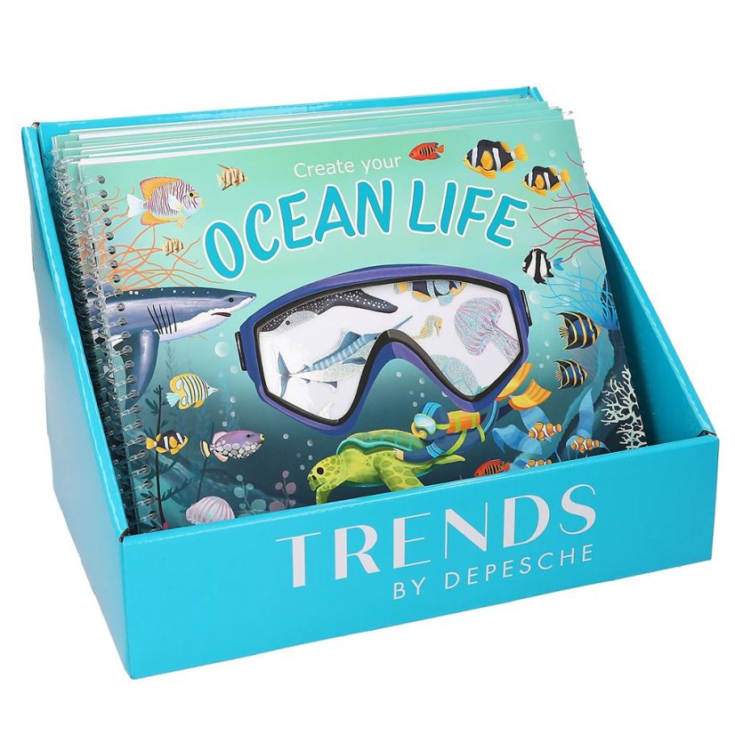 Kreatives Heft mit Aufklebern Ocean Life