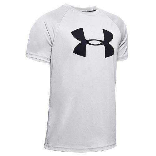 Under Armour Tech Big Logo SS Boys' T-Shirt - Color: Gray, Size: L