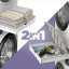 Universal spacer between washing machine and dryer with pull-out drawer and storage shelf Meliconi Torre Duo 656123 white