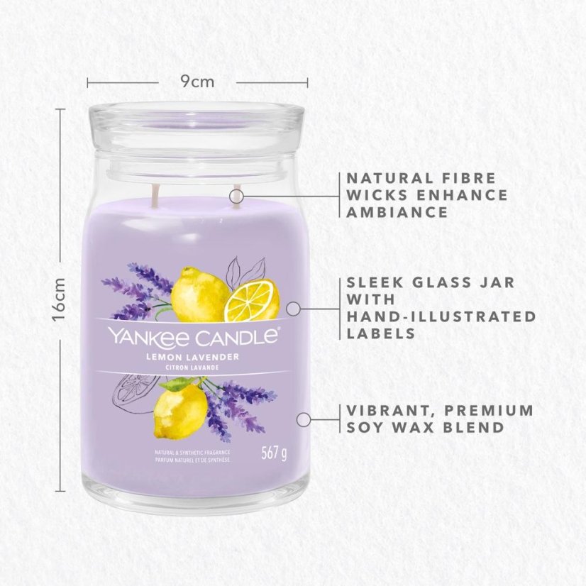 Yankee candle Signature Kerze groß, Lemon Lavender