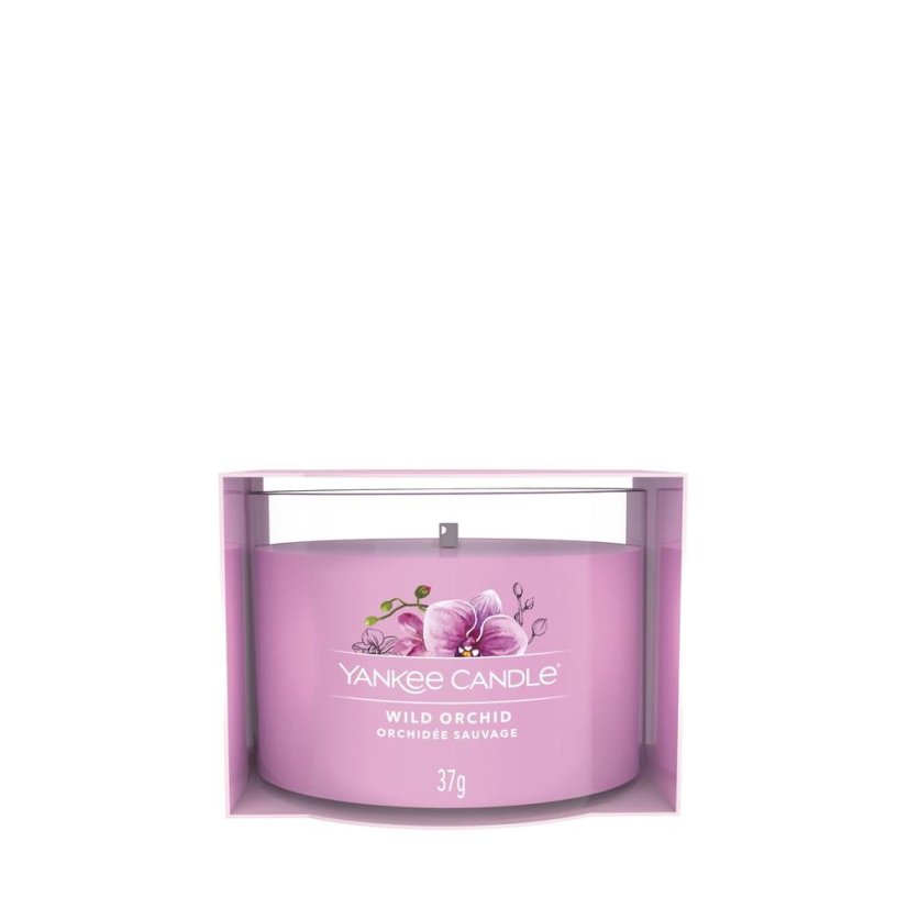 Yankee candle votive candle in glass, Wild Orchid