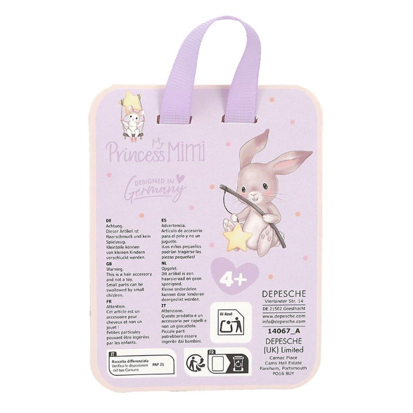 Princess Mimi Hair Clip – Sparkling Rainbow Bunny