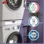 Universal spacer between washing machine and dryer with pull-out drawer and storage shelf Meliconi Torre Duo 656123 white