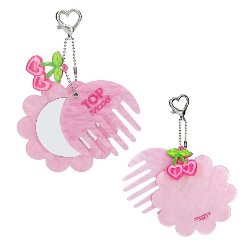 Top Model Glow to Go Retractable Comb with Mirror