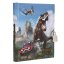 Dino World diary with lock, red Jeep