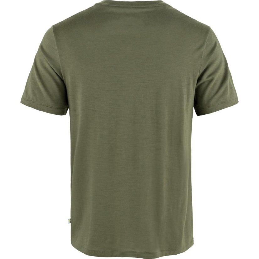 Pánské tričko Fjällräven Hoja Wool T-shirt M - Farba: Zelená, Veľkosť: M