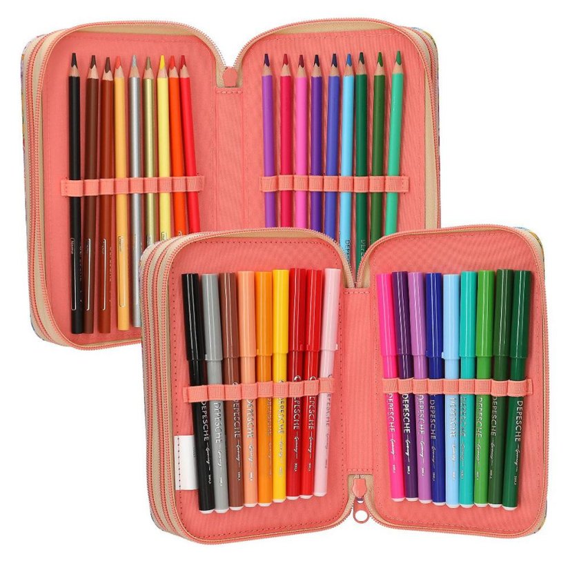 Three-tier pencil case with Top Model Girl Power accessories, Talita