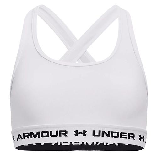 Under Armour G Crossback Mid Solid Mädchen-BH - Farbe: Weiß, Größe: 149-160