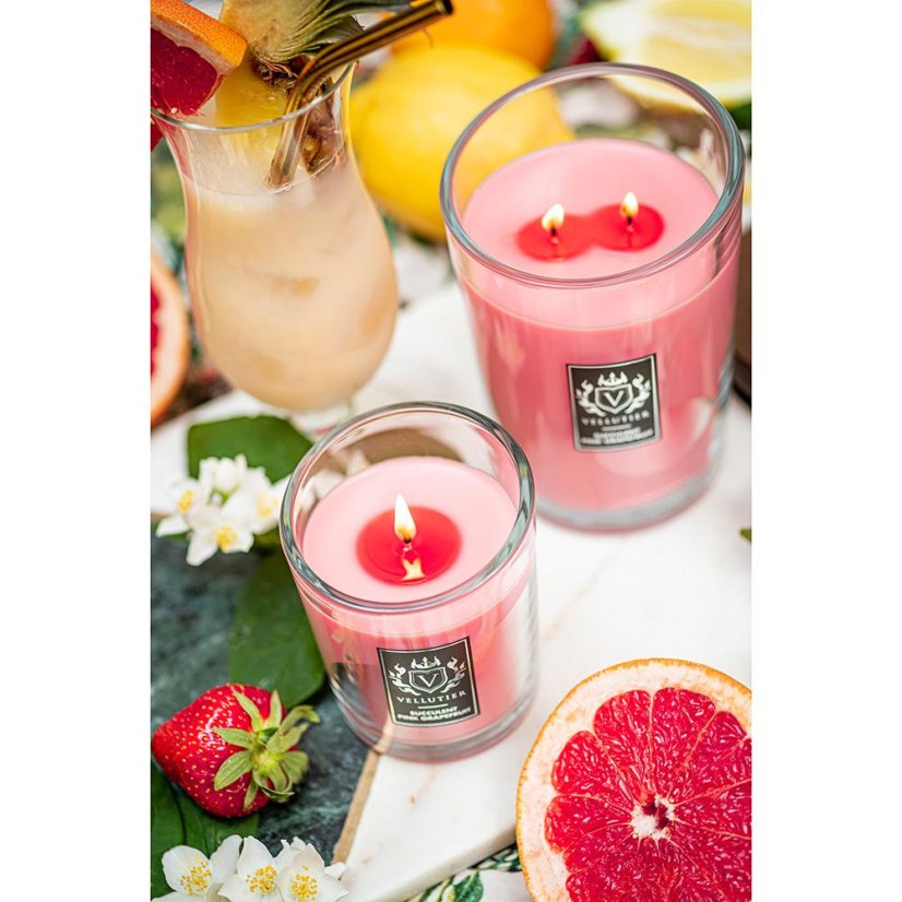 Vellutier Kerze klein, Succulent Pink Grapefruit