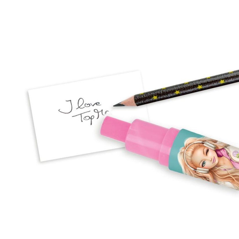 Top Model MUSIC Microphone-Shaped Eraser, Turquoise Tip