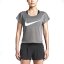 Dámské tričko Nike Free Cool Swoosh - Barva: Šedá, Velikost: M