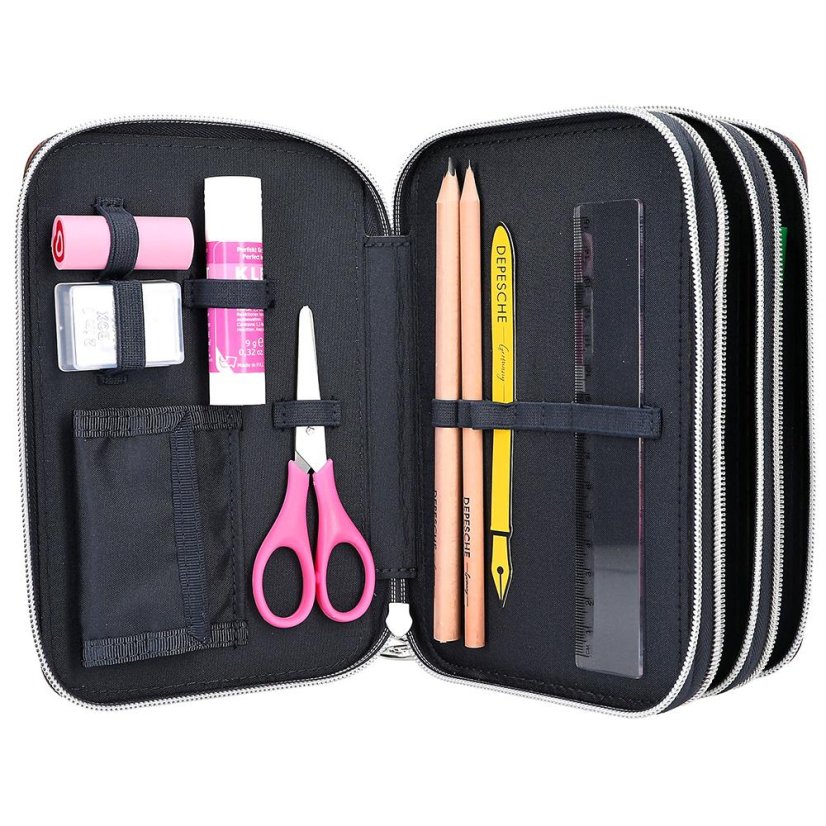 Three-tier pencil case with Miss Melody accessories, Luxury Horse