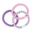 Set of 3 Top Model hair ties, purple and pink shades