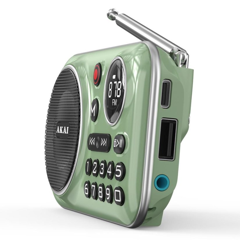 AKAI APR-500 zelené rádio