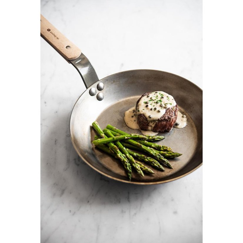 Ocelová pánev de Buyer Mineral B Bois 5710.28, 28 cm