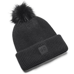 UA Halftime Ribbed Pom-BLK