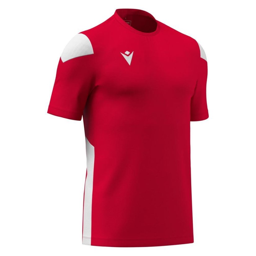 Macron Polis Kinder-Sporttrikot - Farbe: Rot/Weiß, Größe: XXS
