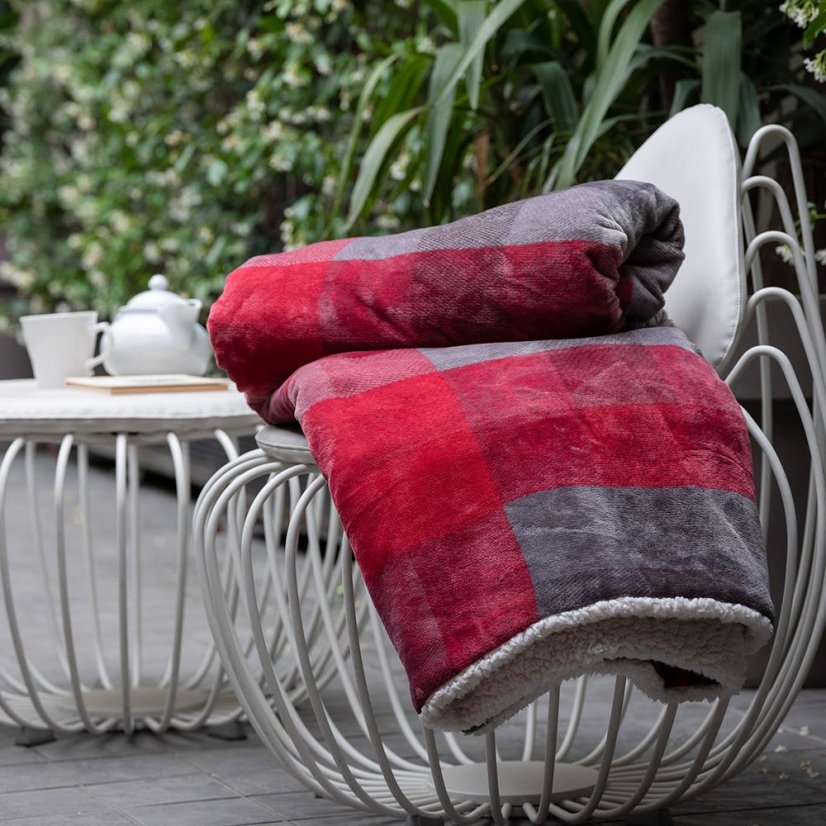Heizdecke Imetec Adapto Tartan 16715 rot