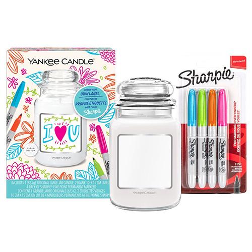 Set zur Herstellung eines Etiketts für eine Yankee candle Classic, Clean Cotton