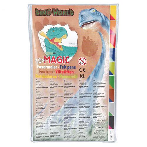 Zestaw flamastrów zmieniających kolor Dino World