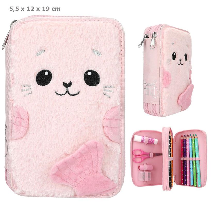Two-tier pencil case with Princess Mimi Robby accessories