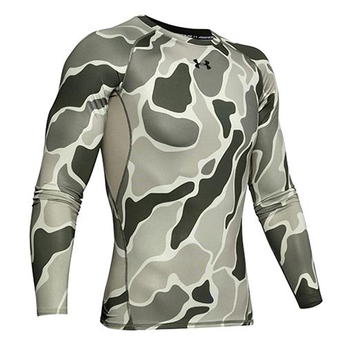 Under Armour Hg Armour Ls Nov Men's Compression T-Shirt - Color: Green, Size: S