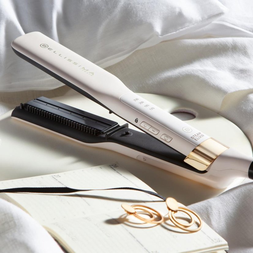 Bellissima STEAMELIXIR 11808 white and gold hair straightener