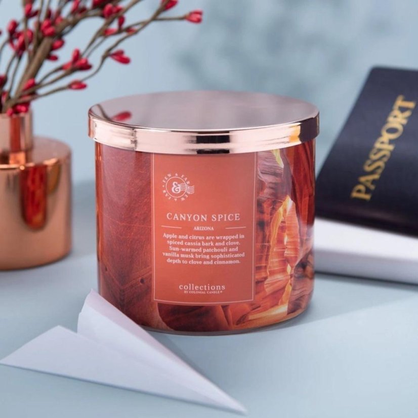 Colonial Candle Travel Collection gyertya, Canyon Spice
