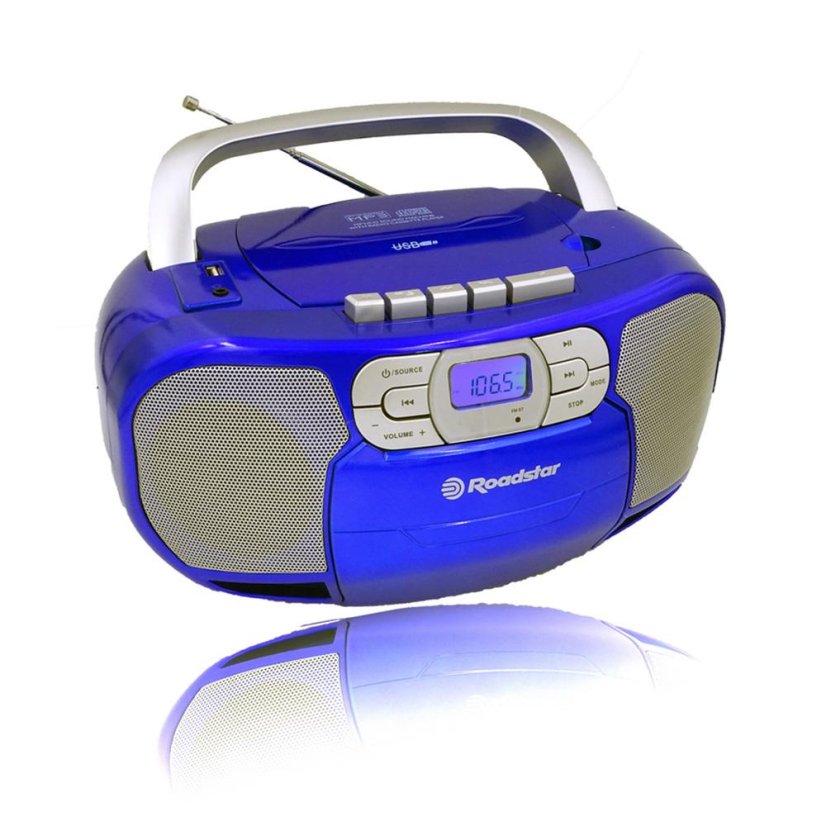 Roadstar RCR-4635UMPBL modrý rádiový kazetový prehrávač