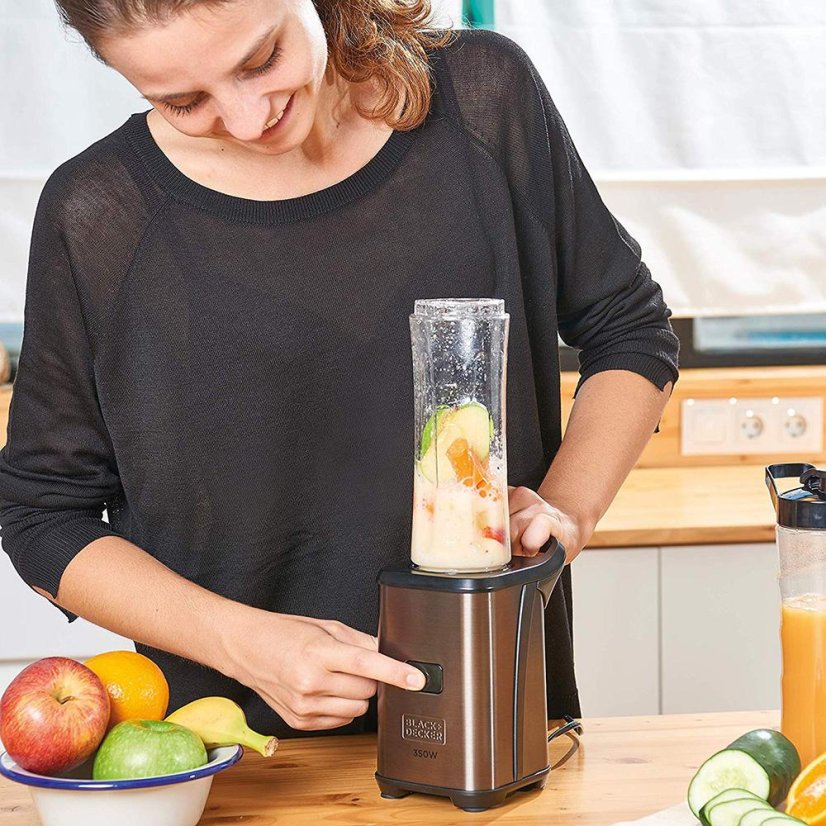 Smoothie mixér Black+Decker BXJBA350E stříbrný
