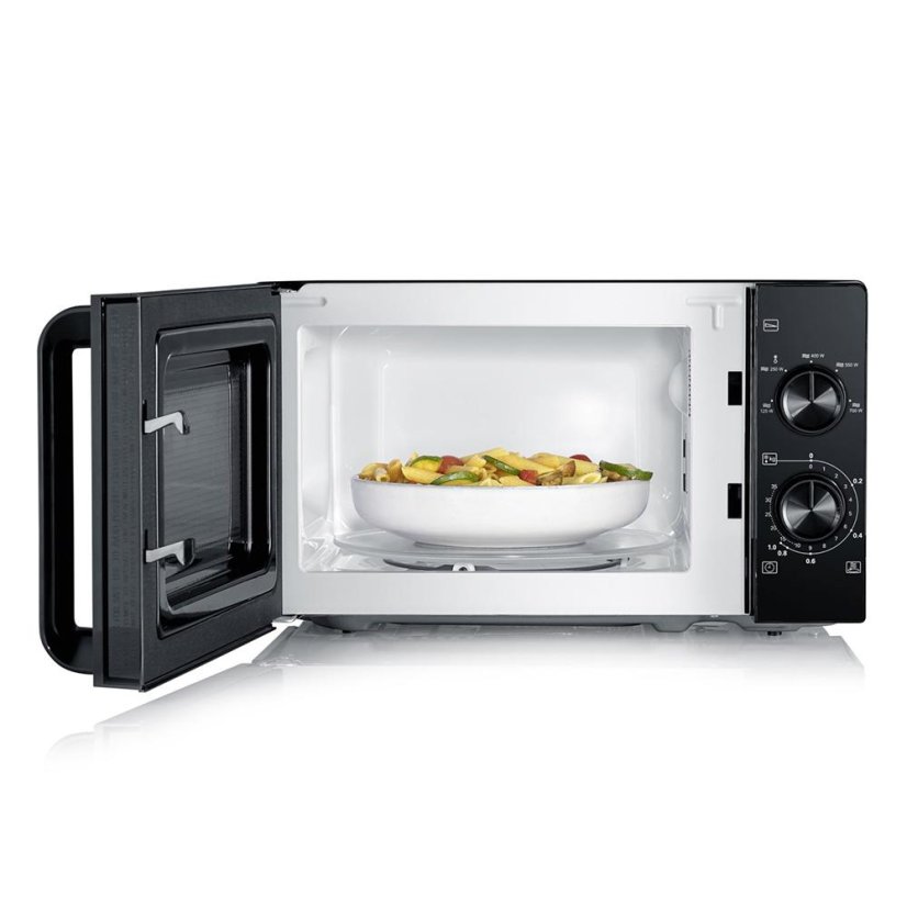Severin MW 7790 microwave oven, stainless steel/black