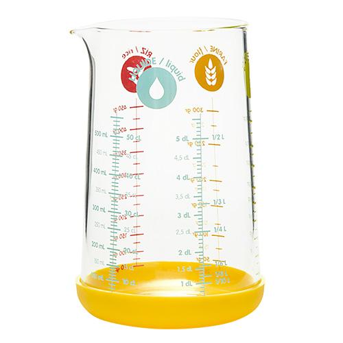 Glasmessbecher Pebbly PKM-0500J gelb
