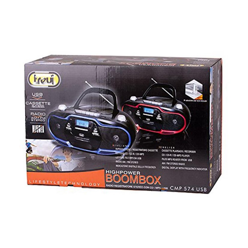 Trevi CMP 574 black radio cassette player