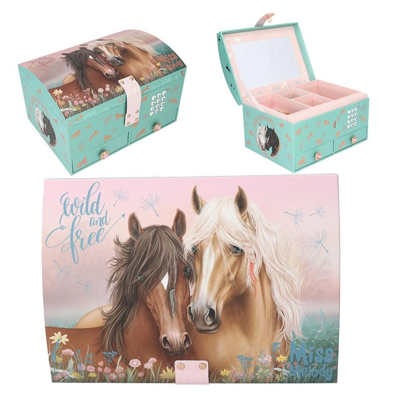Kóddal ellátott ékszerdoboz hanghatással Miss Melody Wild & Free