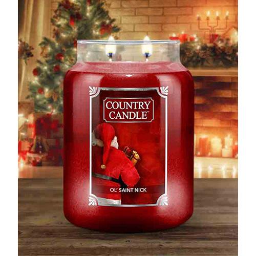 Sviečka Country Candle veľká, Oľ Saint Nick