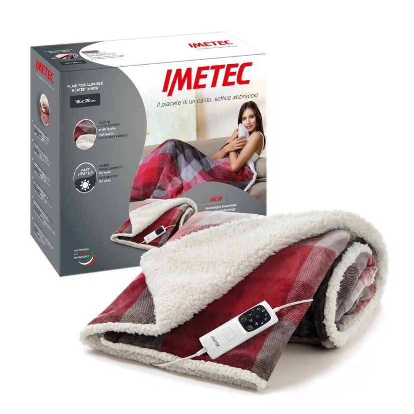 Heizdecke Imetec Adapto Tartan 16715 rot