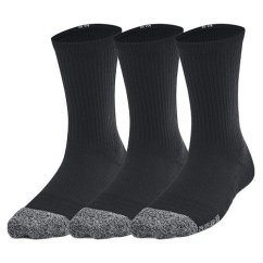 UA Heatgear 3pk Crew Yth-BLK