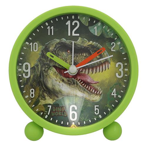 Dino World green T-Rex table alarm clock